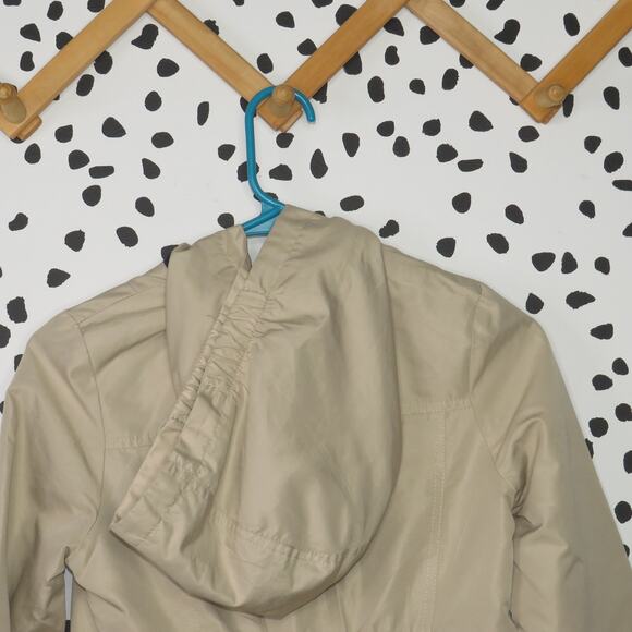 Weather Tamer Lightweight Button Front Hooded Girls Jacket - Picture 4 of 7